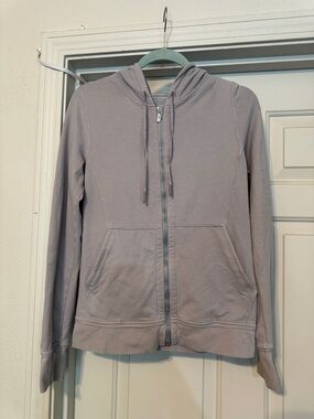 lululemon athletica Light Gray Full-Zip Hoodie